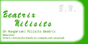 beatrix milisits business card